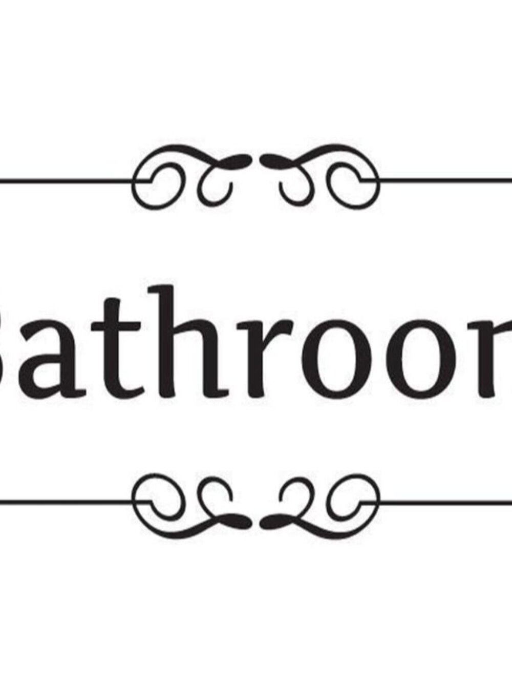 DIY Removable Washroom Toilet Bathroom WC Sign Door Accessories Wall Sticker Hom